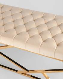 Банкетка-скамейка АРТ ДЕКО (Сталь золото)