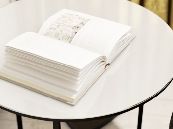 Стол журнальный Маджоре Glass белая Lacobel