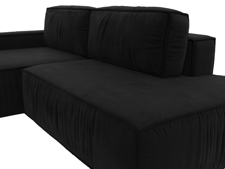 Диваны угловые в гостиную, Угловой диван Прага модерн левый угол, микровельвет