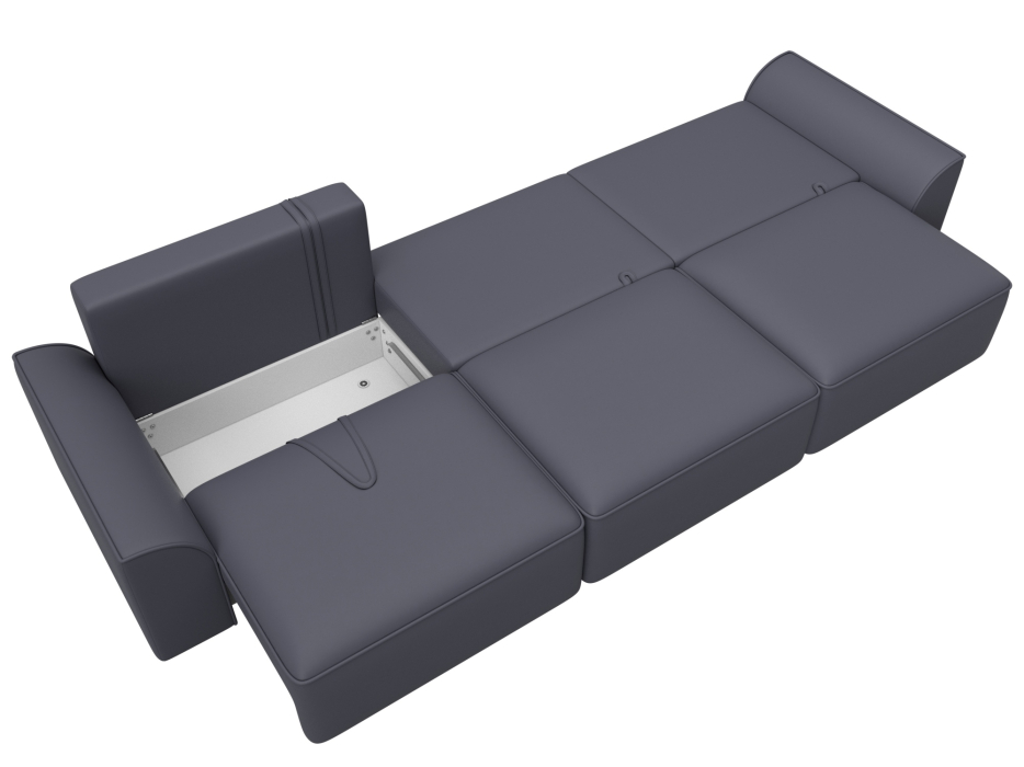 Диваны еврокнижки, Диван прямой Лига-048 НПБ Лонг, экокожа GRIFON