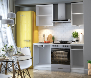 Кухонный гарнитур без столешницы Калипсо, 1 м