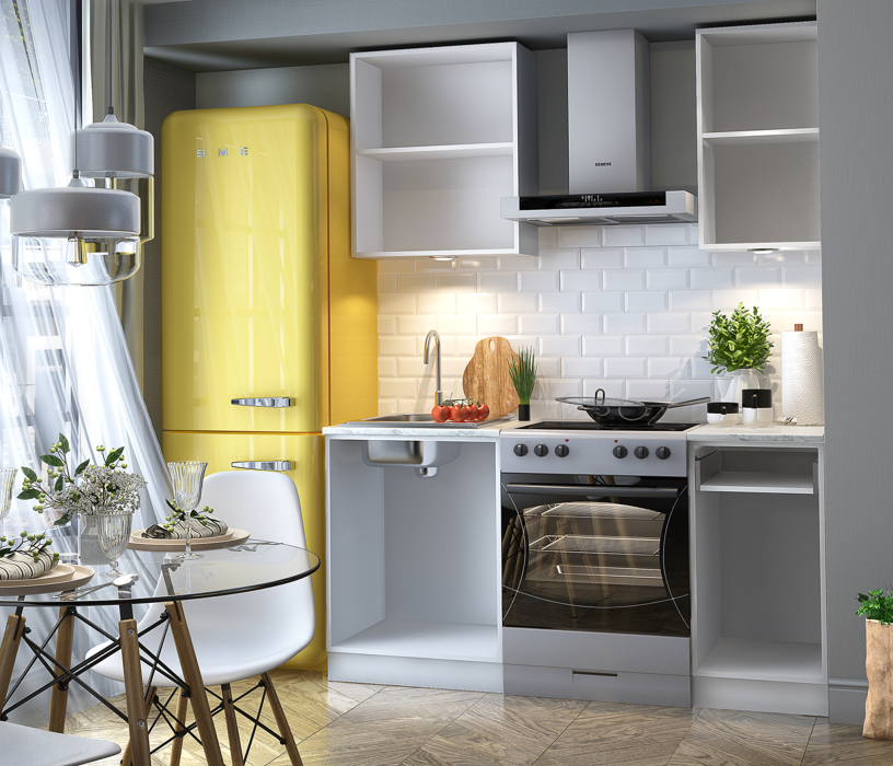 Кухонные гарнитуры, Кухонный гарнитур без столешницы Калипсо, 1 м