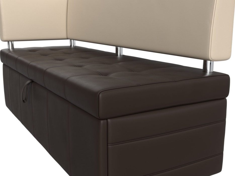 Диваны угловые кухонные, Кухонный прямой диван Стоун с углом левый, экокожа