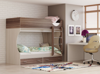Кровать двухъярусная Д2 
