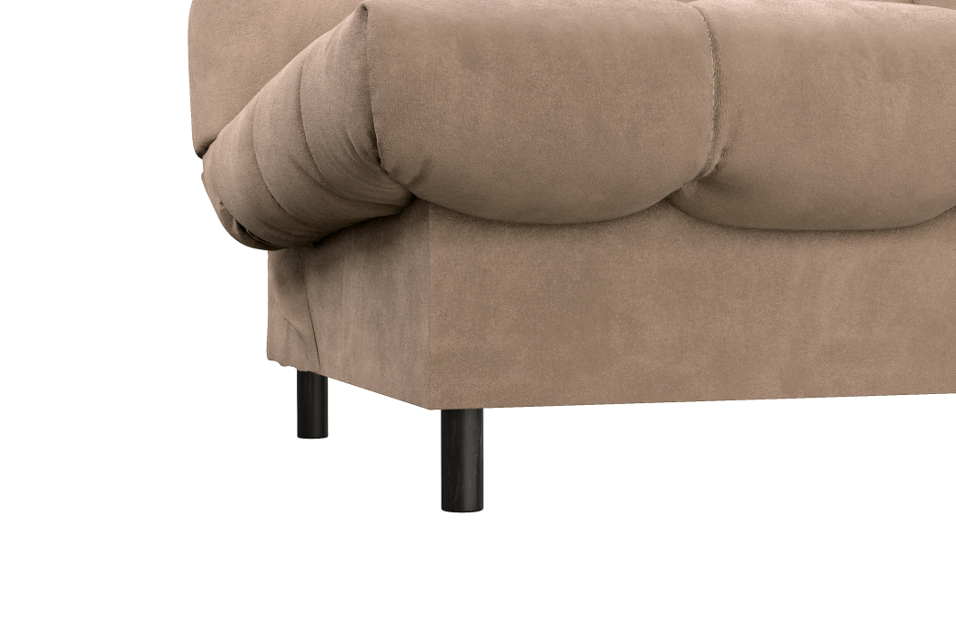 Диваны кровати со спальным местом, Диван прямой ЮТА, с черными ножками