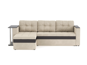 Диван-кровать угловой Атланта со столом дельфин, велюр