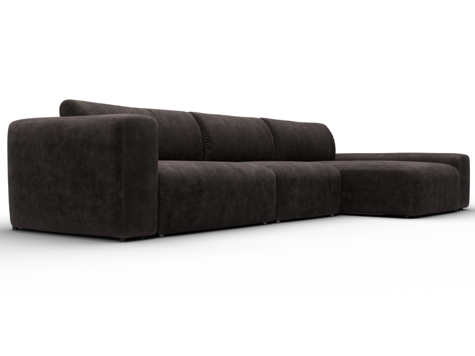 Диваны угловые в гостиную, Диван угловой Лига-066 НПБ Лонг угол правый, велюр BRUT