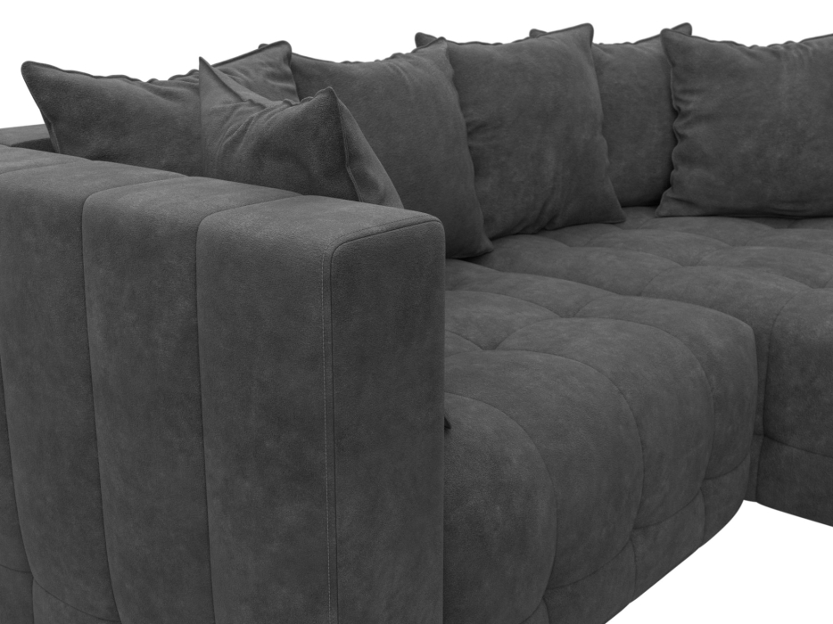 Диваны еврокнижки, Диван угловой Лига-052 НПБ угол универсальный, велюр BRUT