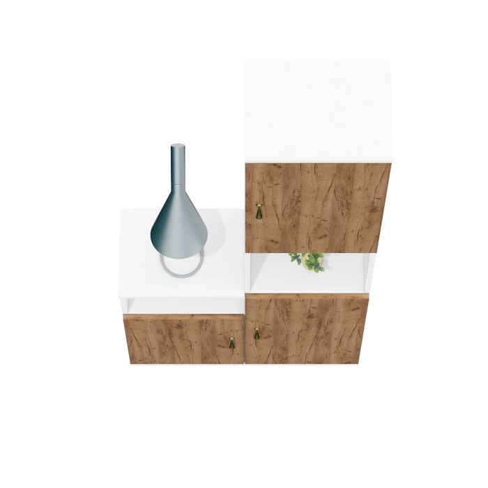 Домашние кабинеты, Пенал открытый с тумбой с дверкой Лидер-8.