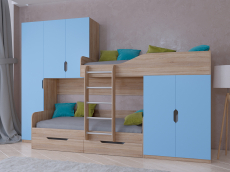 Для подростков, Кровать двухъярусная Лео Дуб Сонома