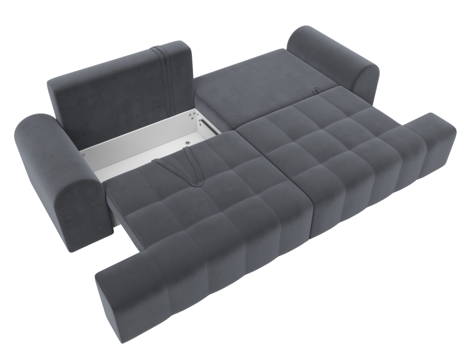 Диваны еврокнижки, Диван прямой Лига-080, велюр SEVEN