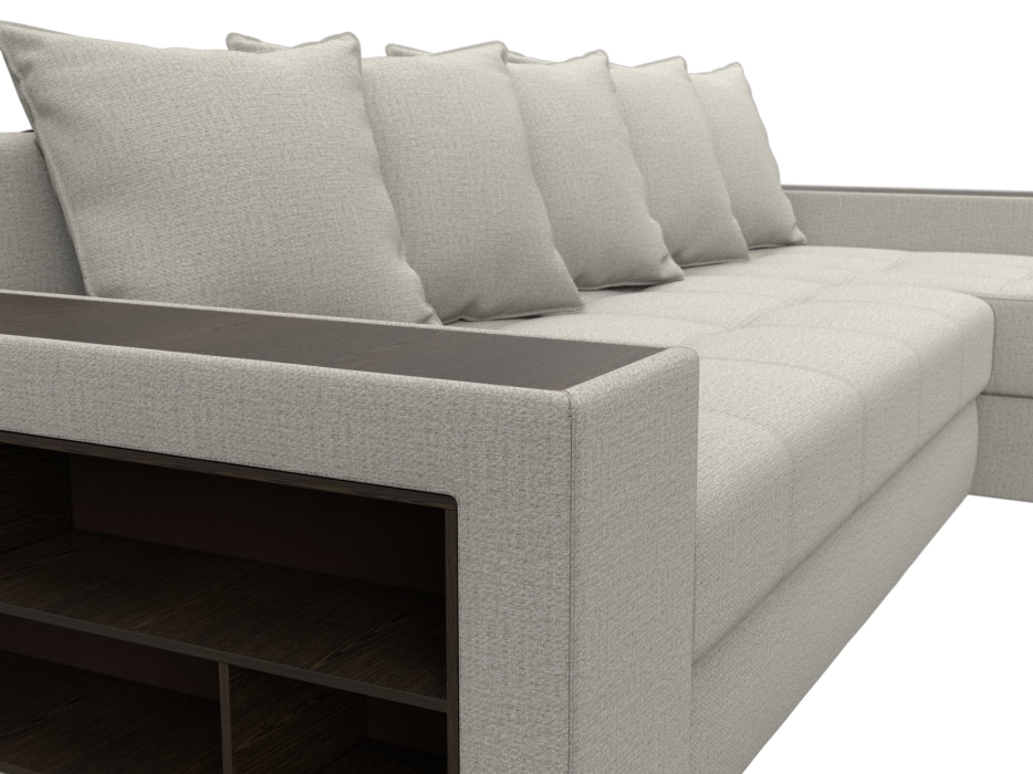 Диваны угловые в гостиную, Диван угловой Дубай правый угол, рогожка Амур