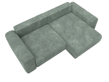 Диван угловой Лига-056 НПБ угол универсальный, велюр BRUT