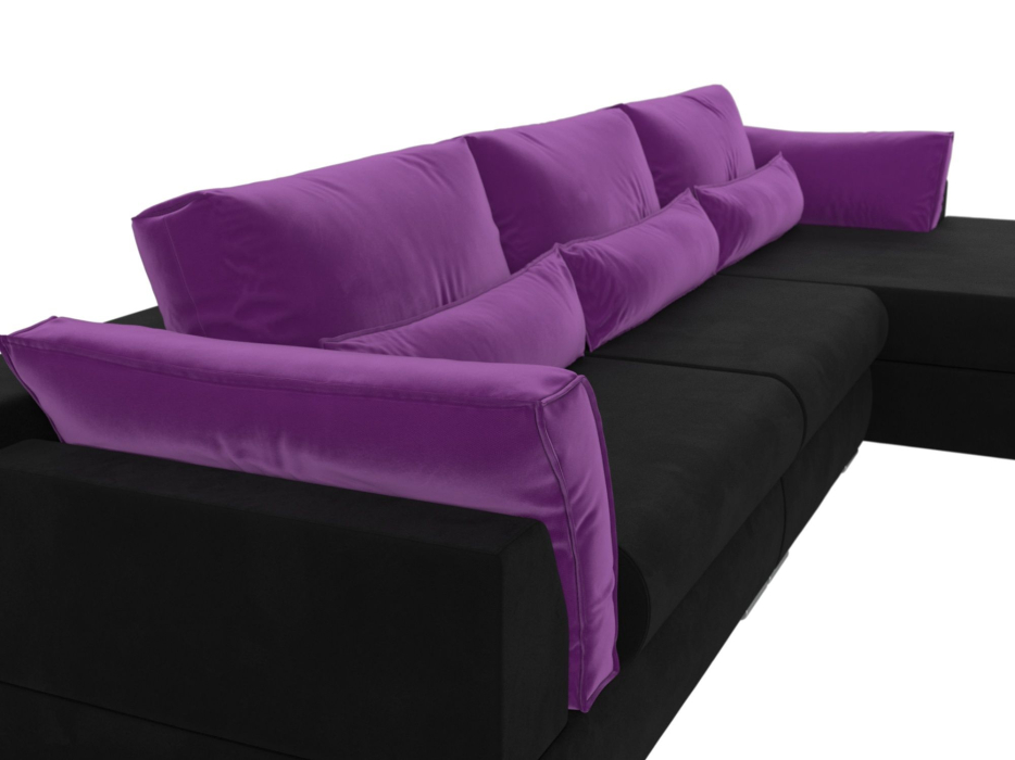 Диваны угловые в гостиную, Угловой диван Пекин Long угол правый, НПБ, микровельвет