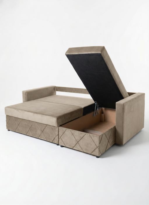 Диваны угловые, Диван угловой Стелла 140, велюр