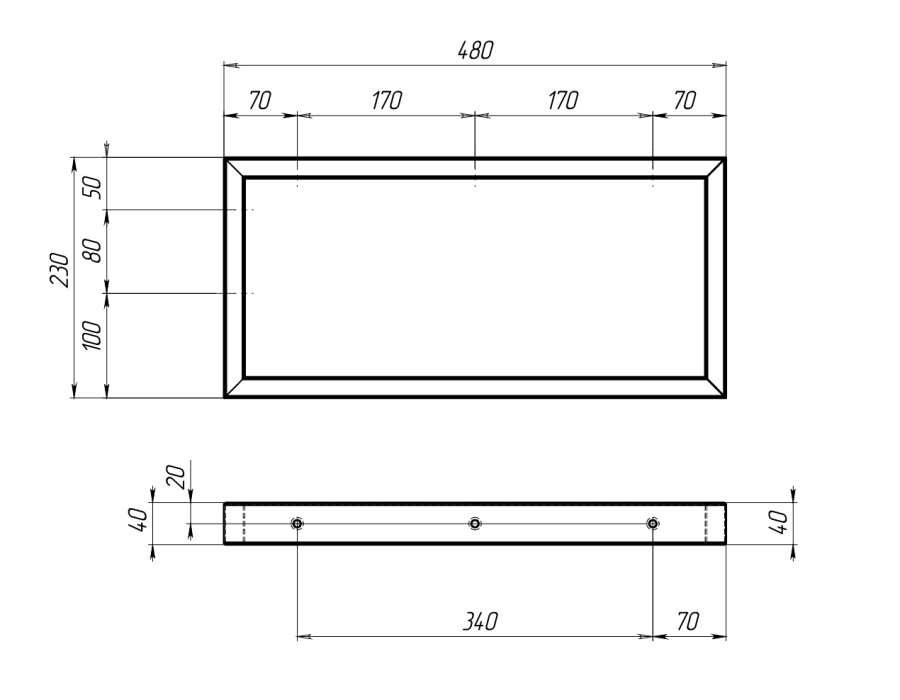 Тумбы в ванную комнату, Столешница для ванной 1Marka GRUNGE LOFT 100 