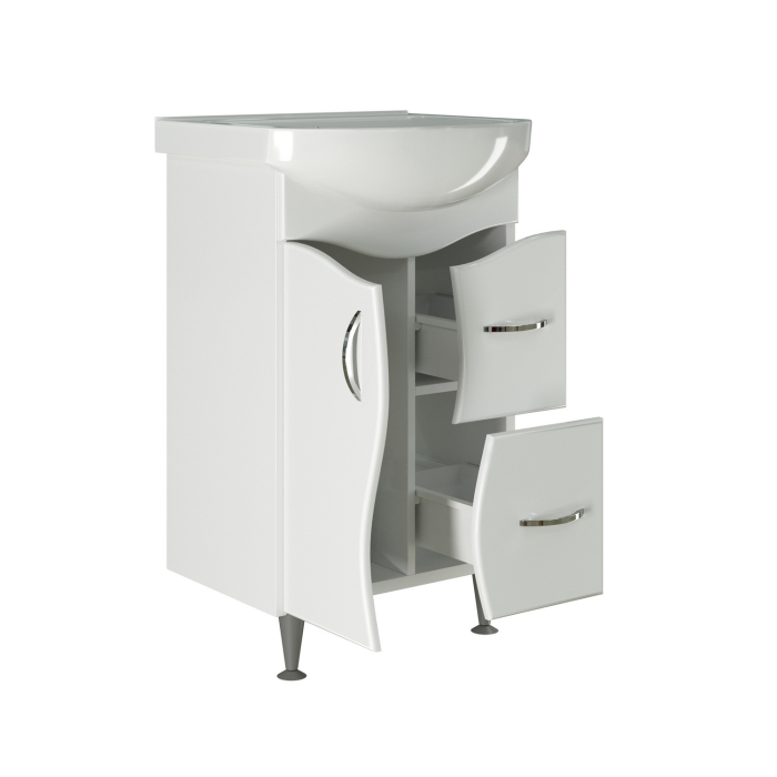 Тумбы без раковины, Тумба д/ванной КЛАССИК-52 под умывальник Альфана-52 (ПВХ)