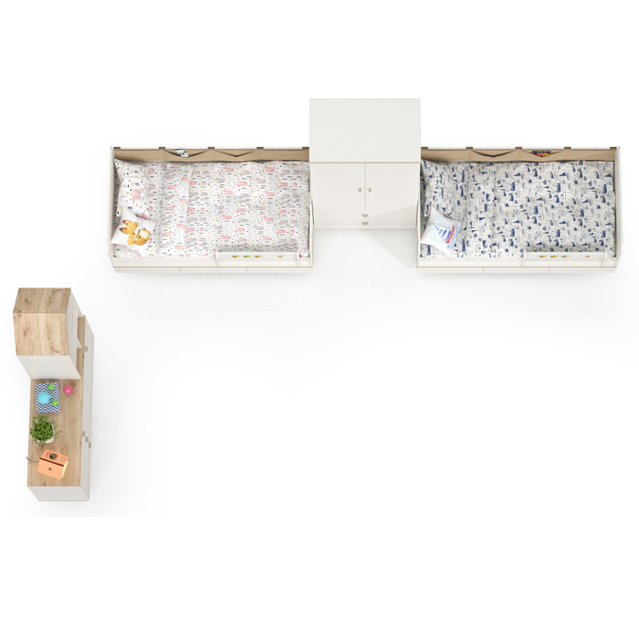 Детские комнаты, Мебель для детской комнаты с кроватями для двоих детей Эйп