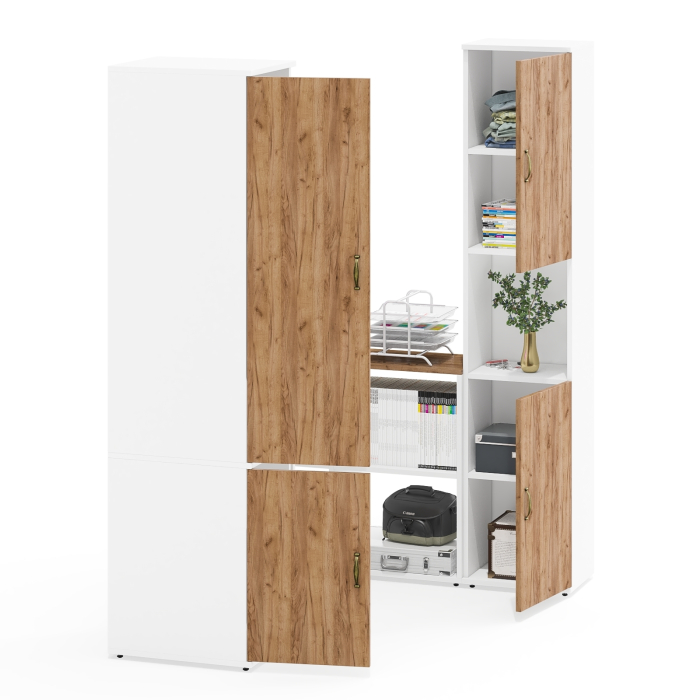 Домашние кабинеты, Письменный стол-трансформер Лидер-8 с пеналом для одежды и пеналом с нишей