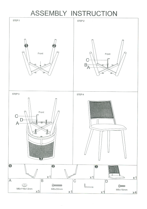 Стулья, Комплект стульев Unity Echo (комплект 4 шт)