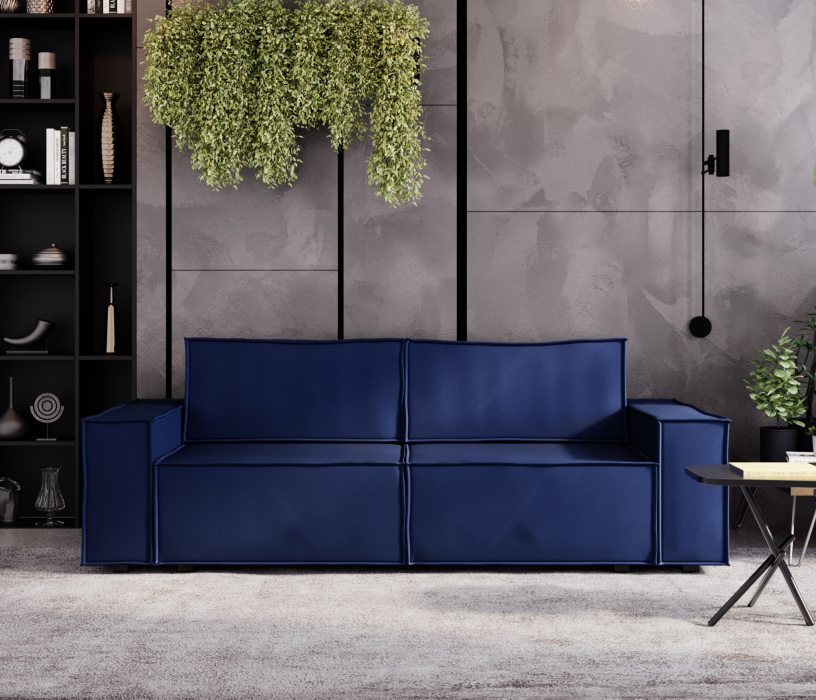 Диваны с ящиком для белья, Диван-кровать Лофт, велюр