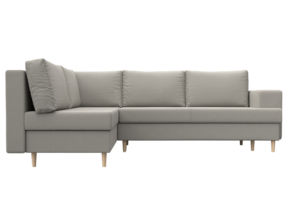 Диваны угловые в гостиную, Диван угловой Сильвана левый угол, рогожка Амур