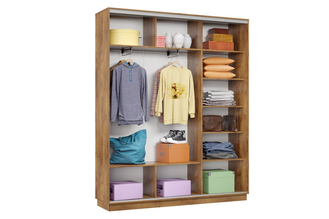 Шкафы-купе 3-х дверные, Шкаф-купе Премьер Лайт 23 (08;11;08) трехдверный