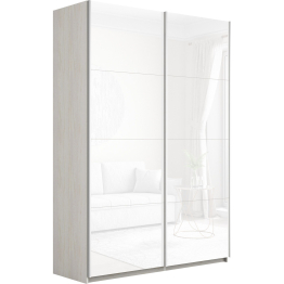 Шкаф-купе Прайм 2-х дверный Стекла белые/Доводчики 120х57х230