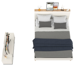 Кровать 11.41 Муссон 1600 с ортопедом и ТВ-тумба Квадро 13.276