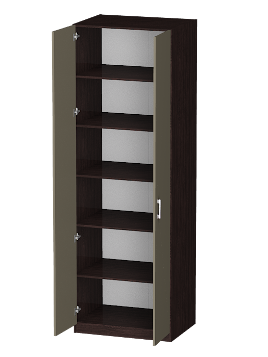 Для одежды, Распашной шкаф Лайф с полками 80*60*240 Венге