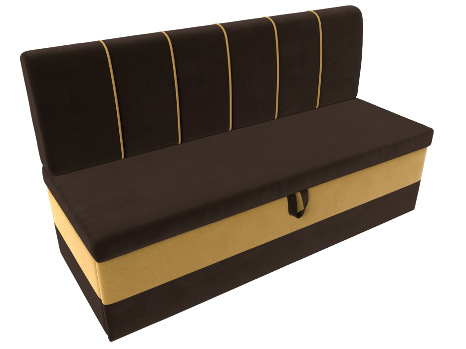 Диваны кровати со спальным местом, Прямой диван Энигма, микровельвет, коричневый