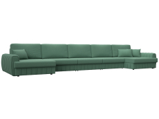 Диваны угловые в гостиную, Диван П-образный Лига-057 НПБ МегаЛонг, рогожка Амур