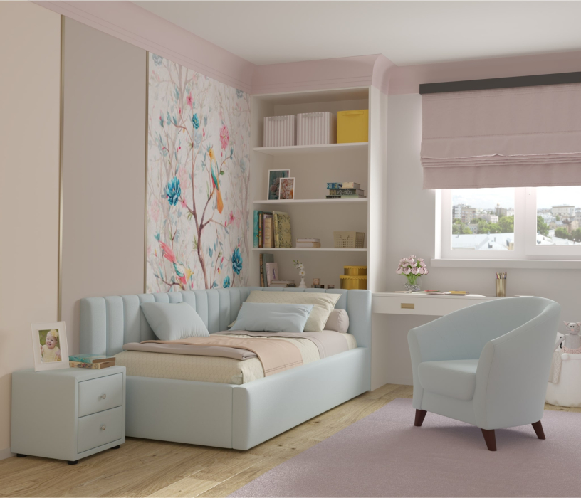 Мягкая кровать, Мягкая кровать Milena 900 с ортопедическим основанием