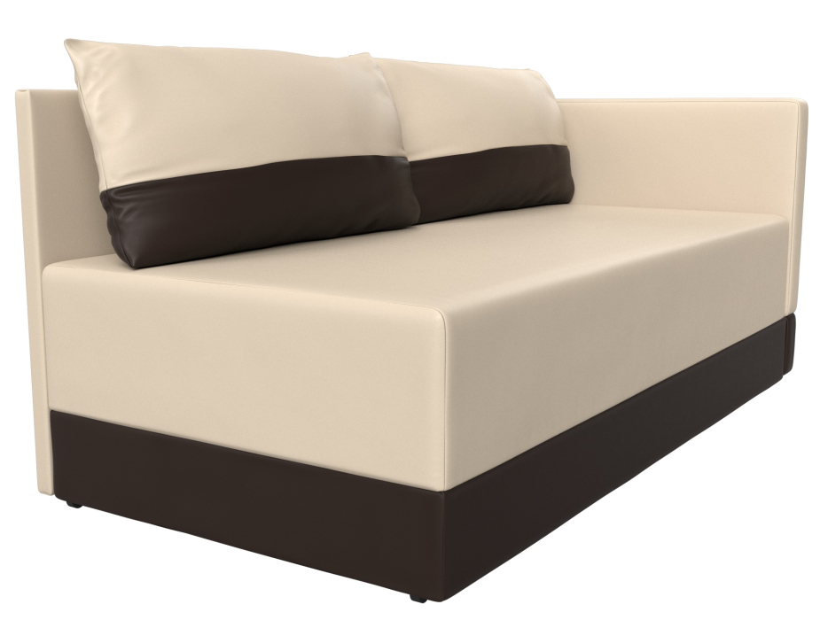 Кушетка диван, Кушетка Никас правая, экокожа