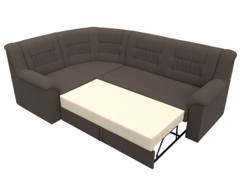 Диван угловой Карелия левый угол, рогожка Амур