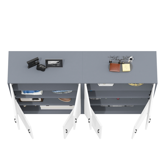 Комоды, Две тумбы-комода четыре распашных дверки РВК 126-804