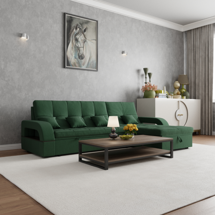 Диваны угловые в гостиную, Угловой диван Майами-2 ППУ, велюр