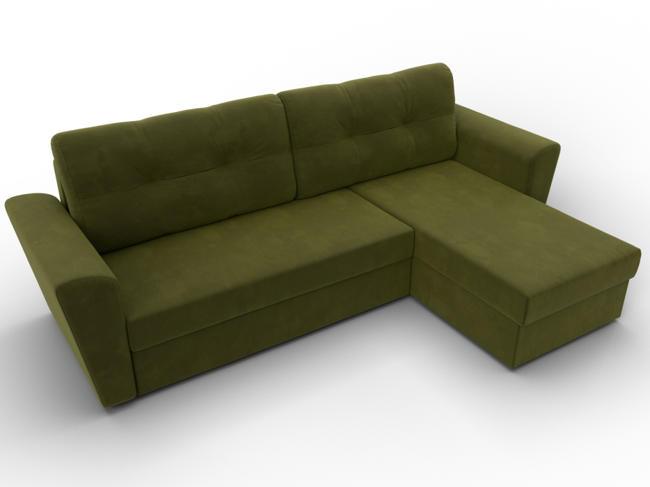 Диваны угловые в гостиную, Угловой диван Амстердам Лайт правый угол, микровельвет