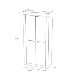 Шкаф двустворчатый Леонардо