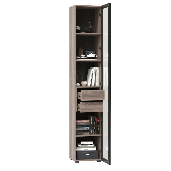 Шкафы пеналы, Шкаф-витрина Роквуд 16.322.04