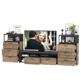 Тумба для аппаратуры Трувор с двумя комодами с ящиками