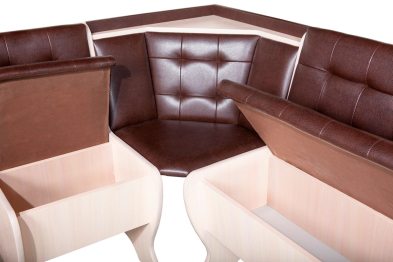 Кухонный уголок Стиль 1Л (со столом СТ3) Дуб млечный / велюр