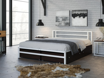 Двуспальная кровать Титан 160 Белый