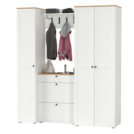 Шкаф для одежды с обувницей и пенал с навесной вешалкой с крючками Остин