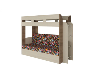 Диван-кровать двухярусная Порто ясень шимо светлый/темный 