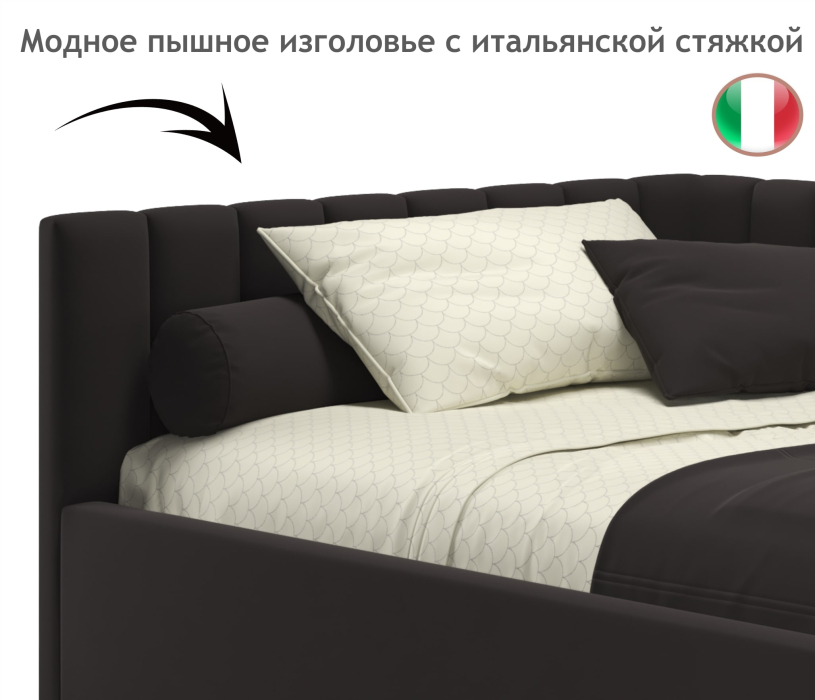 Мягкая кровать, Мягкая кровать Milena 1200 с подъемным механизмом