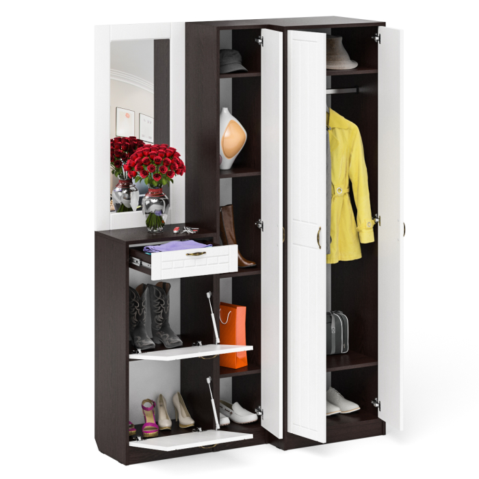 Прихожие, Мебель для прихожей П-6 № 29 МДФ фрезеровка прованс