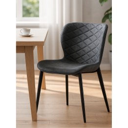 Стул  Катабучи ткань/черный глянец