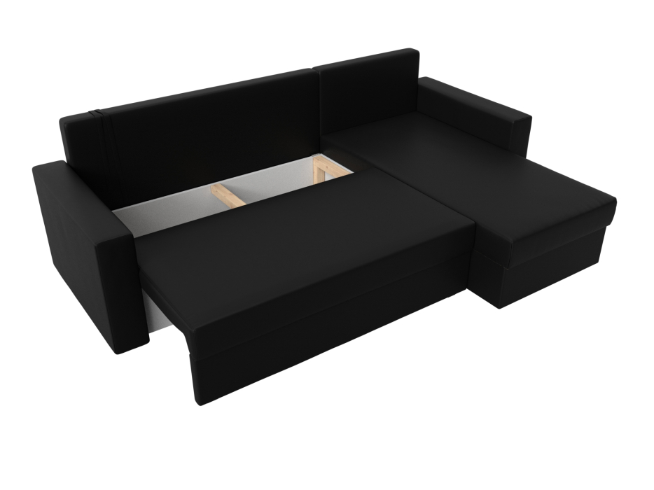 Диваны угловые в гостиную, Угловой диван Траумберг Лайт правый угол, экокожа