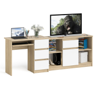 Домашние кабинеты, Компьютерный стол три ящика МС-6 правый с тумбой Мори 1204-1